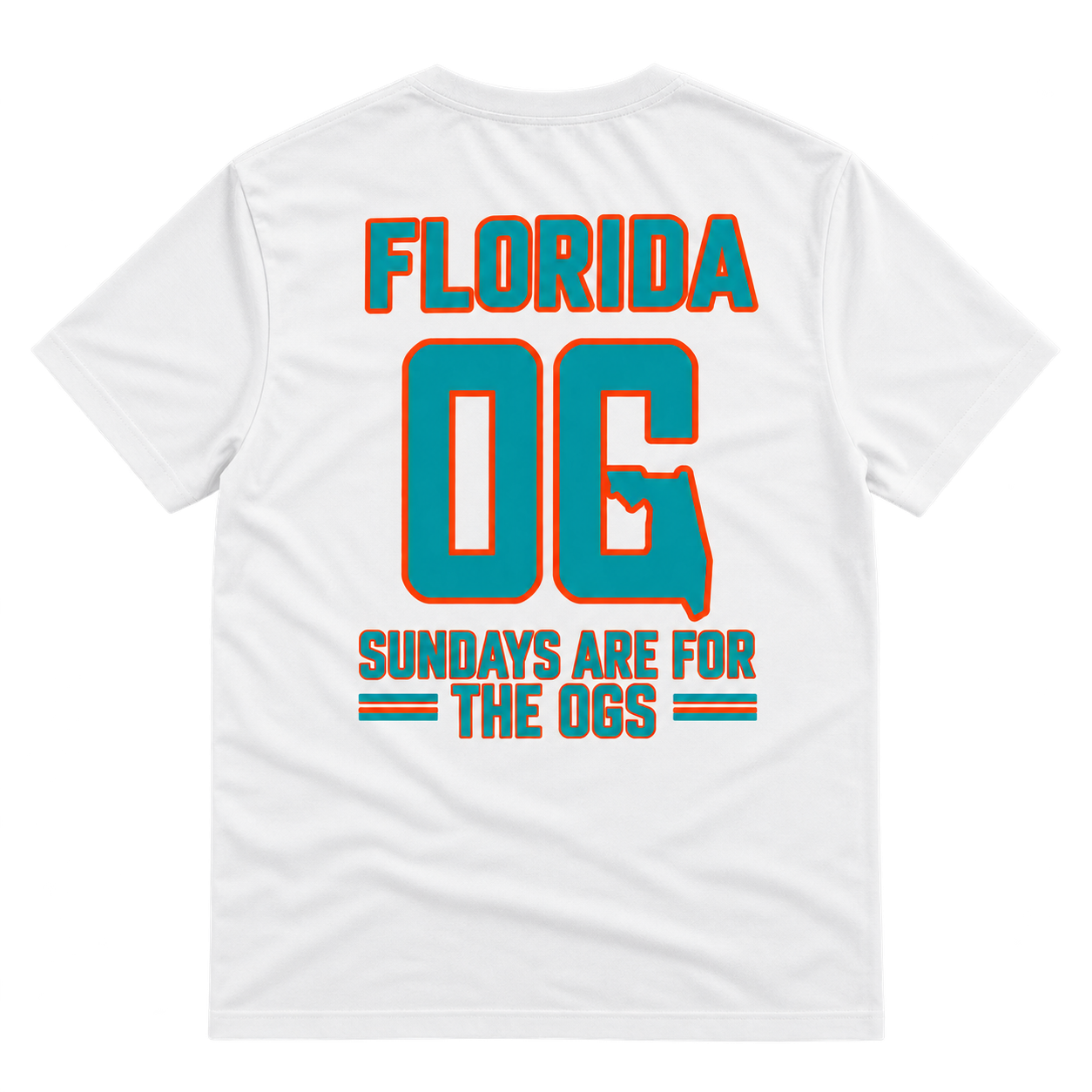 Florida OG® Sundays Are for the OGs Tee – Aqua & Orange